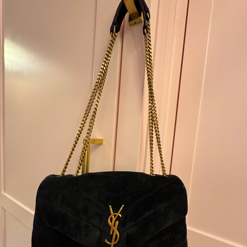 YSL  Puffer Suede shoulder Bag